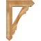 Ekena Millwork Olympic Arts and Crafts Rough Sawn Bracket w/ Offset Brace, Western Red Cedar, 8"W x 28"D x 40"H BKT0806X28X40OLY03RWR - alternate 3